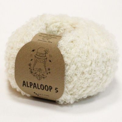 Пряжа INCA TOPS ALPALOOP (01, молочный) Состав: 89% альпака суперфайн, 11 % полиамид; 50г/250м
